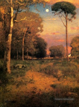 Early Moonrise Florida aka Tôt le matin en Floride paysage Tonalist George Inness Peinture à l'huile